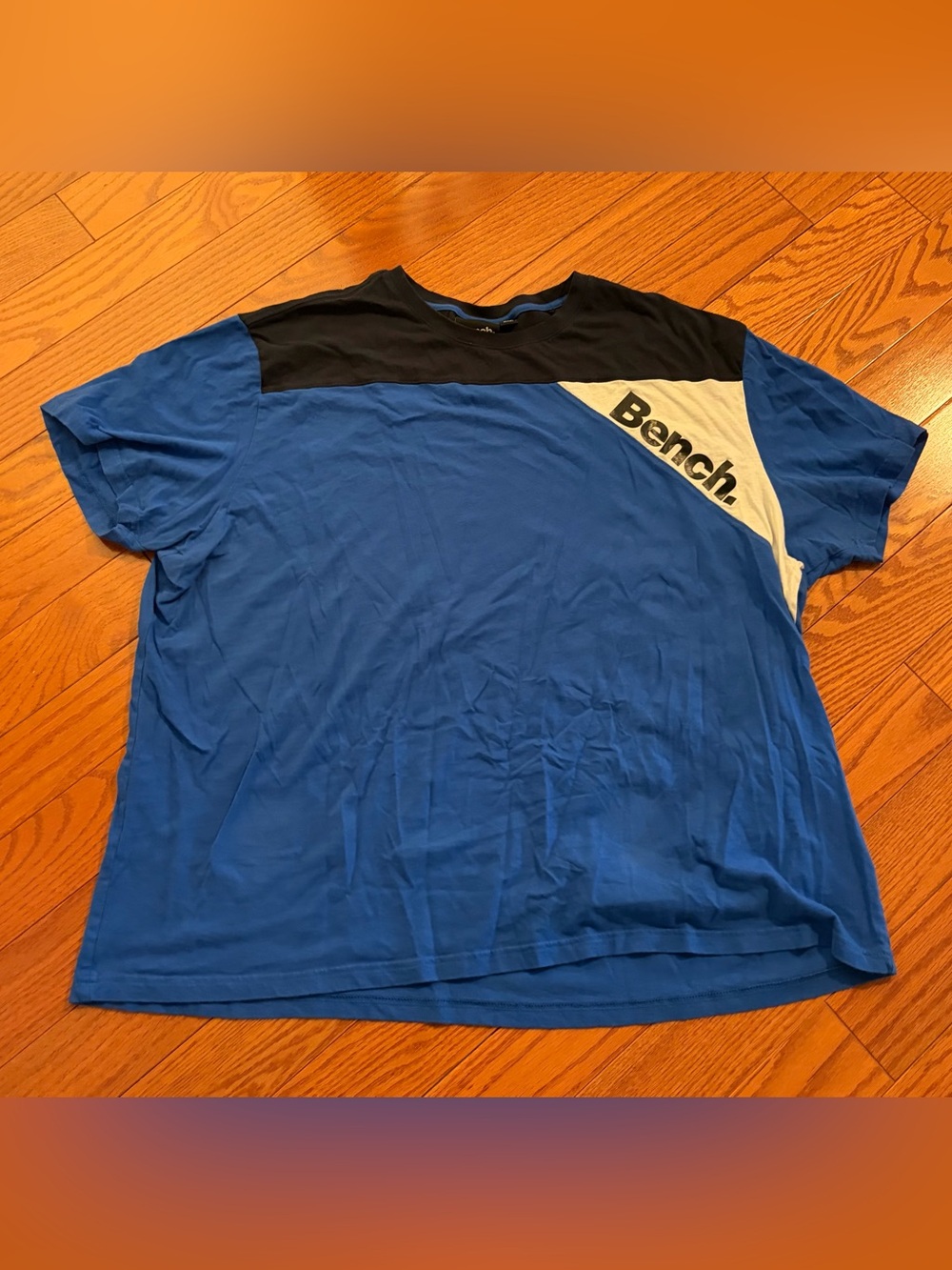 Bench Men's Royal Blue, Black & White Colorblock Short Sleeve Tee Sz 2X
